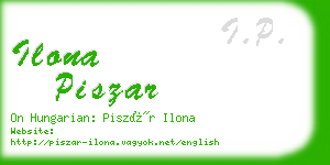 ilona piszar business card